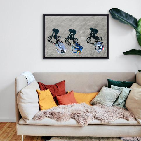 Schatten-Biker - Wandbild