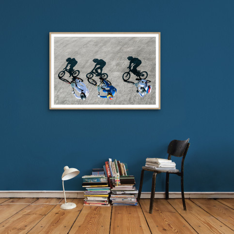 Schatten-Biker - Wandbild
