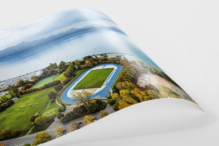 Fußballplätze in Lausanne - Stade Pierre de Coubertin - Wandbild