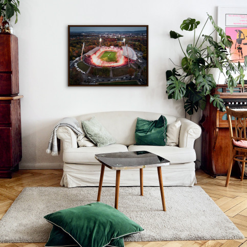 Vogelperspektive aufs letzte Spiel im Wildparkstadion - Marvin Ibo Güngör - Fußball Wandbild