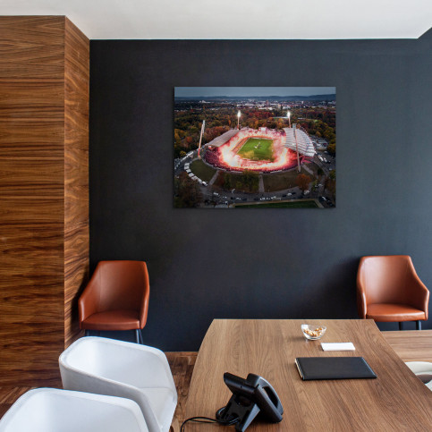 Vogelperspektive aufs letzte Spiel im Wildparkstadion - Marvin Ibo Güngör - Fußball Wandbild