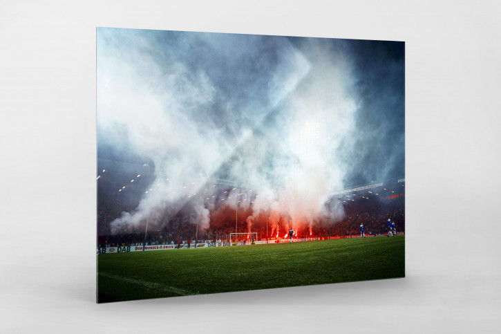 Bochumer Bengalos (Farbe) - VfL Bochum Foto von Christoph Buckstegen als Wandbild