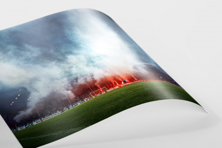 Bochumer Bengalos (Farbe) - VfL Bochum Foto von Christoph Buckstegen als Wandbild