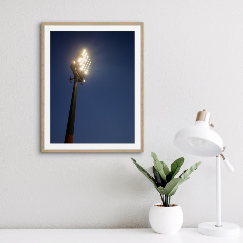 Flutlichtmast am Böllenfalltor - Darmstadt 98 Foto als Wandbild