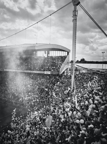 Luftballons am Bökelberg - Borussia Mönchengladbach Bökelberg - Foto als Wandbild