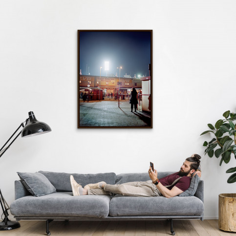 Vor dem Stadion Niederrhein - Christoph Buckstegen Foto von RWO als Wandbild 