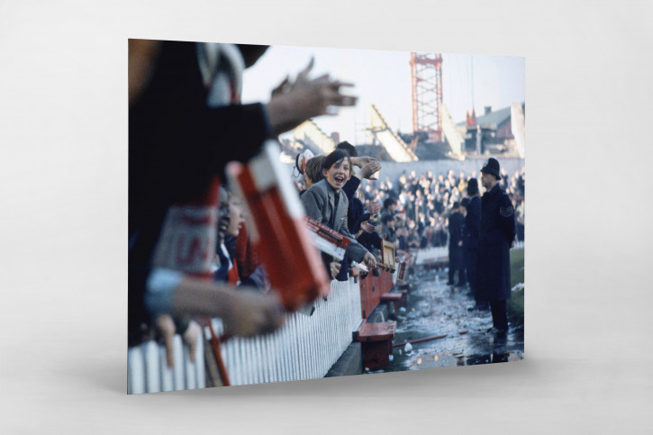 Fans im Old Trafford 1964 - Manchester United Fans Wandbild