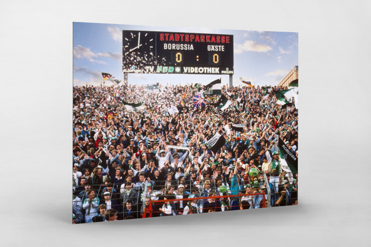 Gladbacher Fankurve 1988 - Borussia Mönchengladbach Wandbild Bökelberg