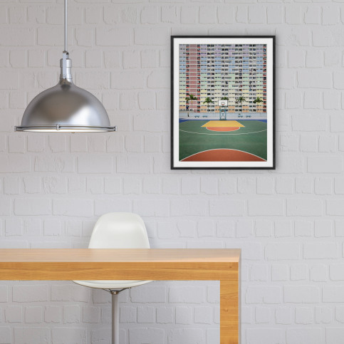 Basketball Court in Hongkong - Sébastien Nagy Wandbild