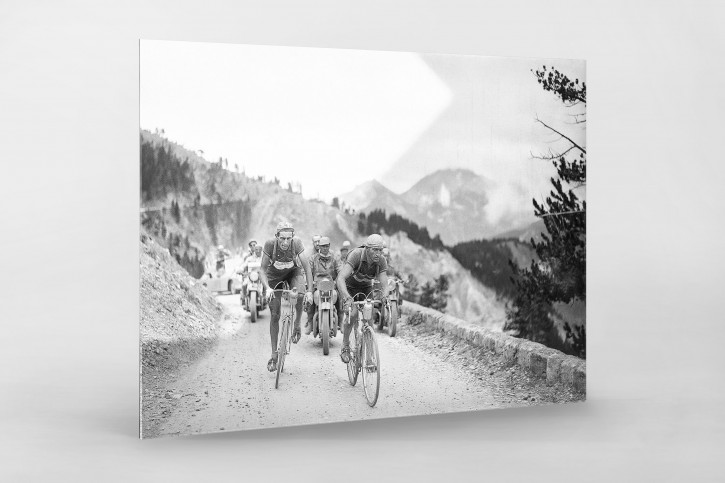 Bergetappe bei der Tour 1949 - Wandbild