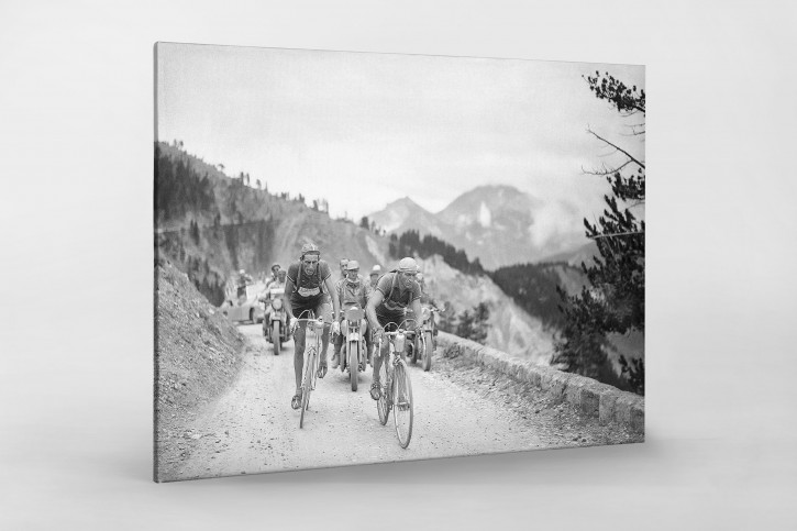 Bergetappe bei der Tour 1949 - Wandbild