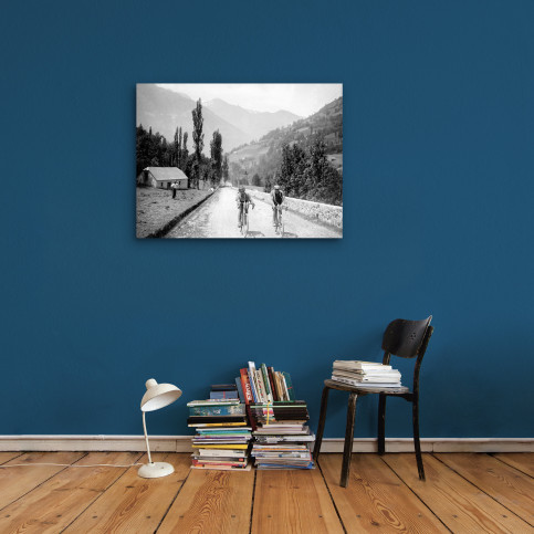 Am Fuße des Col du Tourmalet bei der Tour 1923 - Wandbild