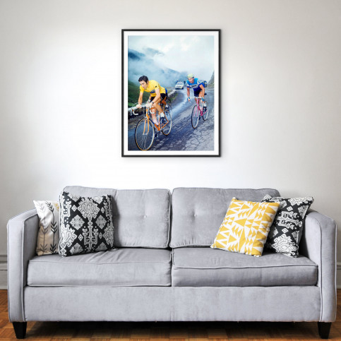 Merckx & Poulidor am Col du Tourmalet 1974 - Wandbild
