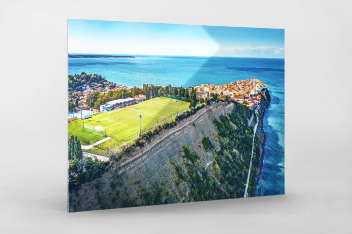 Fußballplatz im slowenischen Piran - Wandbild