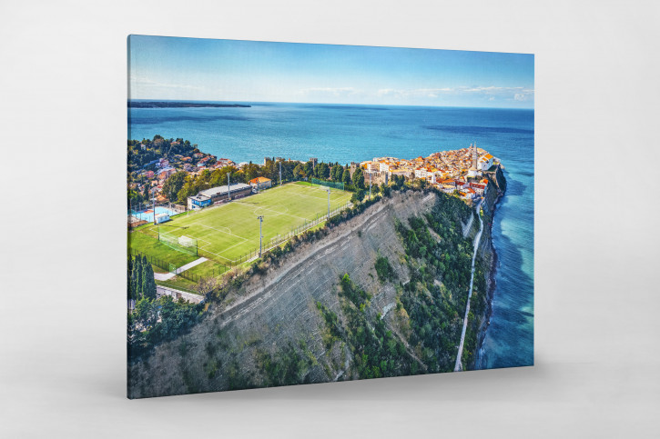 Fußballplatz im slowenischen Piran - Wandbild