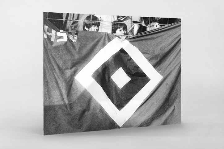 Kleine Fans hinter großer Raute - Wandbild