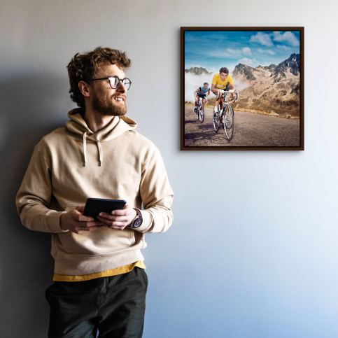 Im Gelben Trikot am Col du Tourmalet - Wandbild