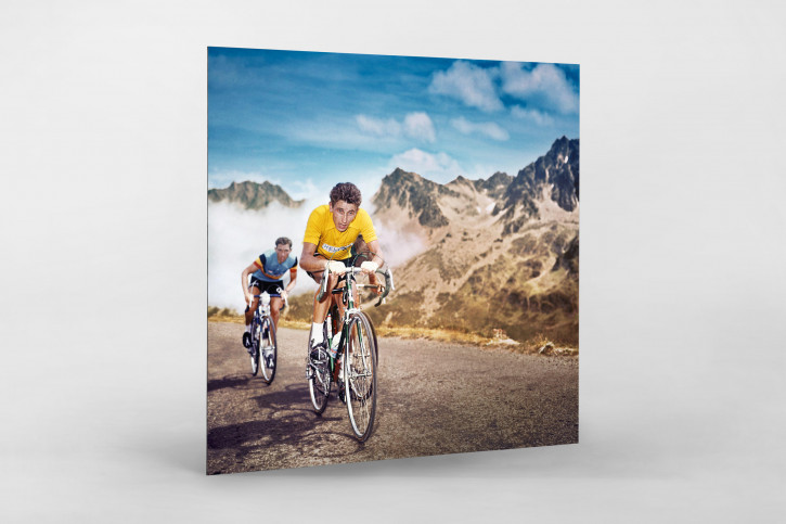 Im Gelben Trikot am Col du Tourmalet - Wandbild