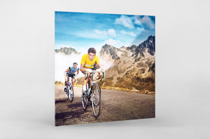Im Gelben Trikot am Col du Tourmalet - Wandbild