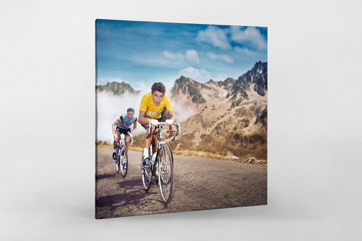 Im Gelben Trikot am Col du Tourmalet - Wandbild