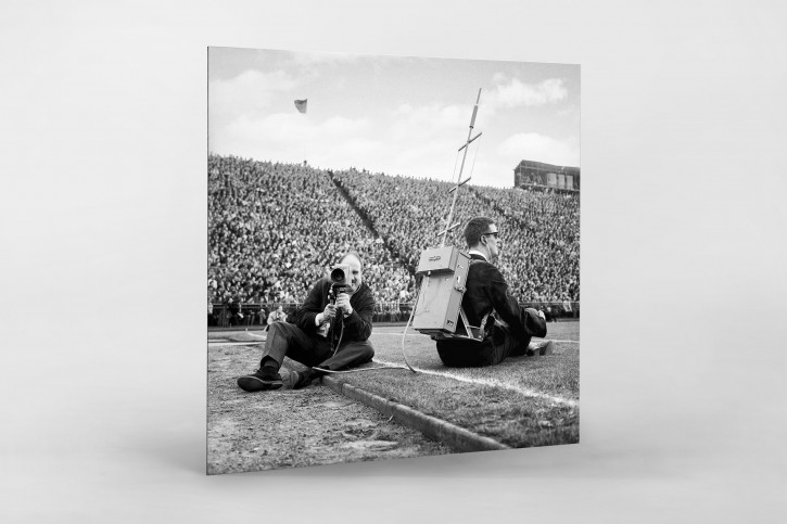Fußball-Liveübertragung anno 1963 - Wandbild