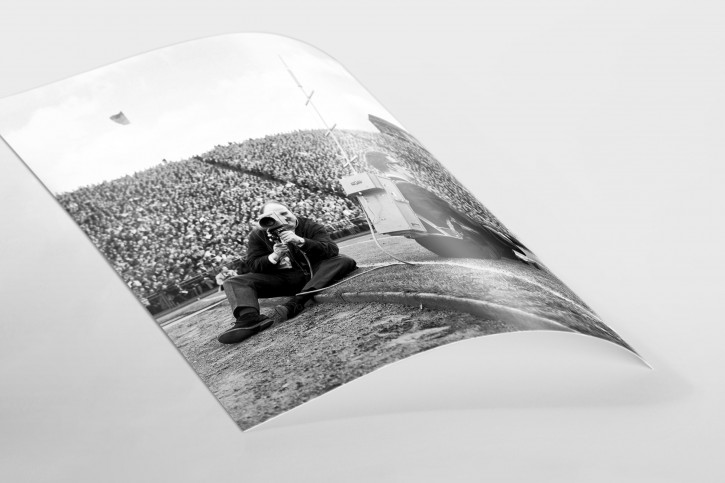 Fußball-Liveübertragung anno 1963 - Wandbild