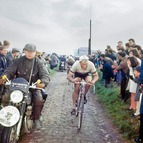 Altig auf Kopfsteinpflaster bei Paris-Roubaix 1967 - Wandbild