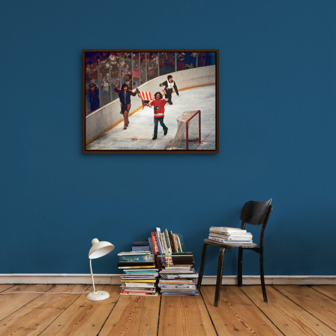 Jubel nach dem "Miracle On Ice" - Sport Fotografie als Wandbild - Eishockey Foto - NoSports Magazin 