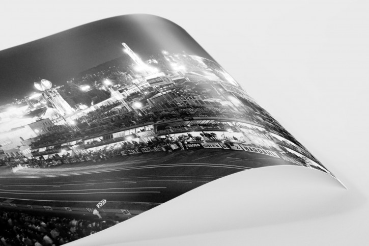 Nachts auf dem Circuit de la Sarthe - Foto Le Mans als Wandbild