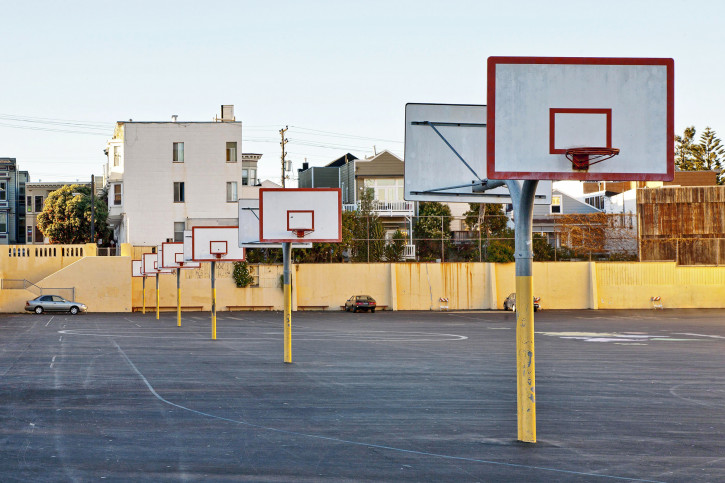 Basketballplätze in San Francisco - Sport Fotografie als Wandbild