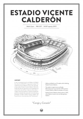 Stadium Posters by Fans Will Know: Madrid (Atlético) 1