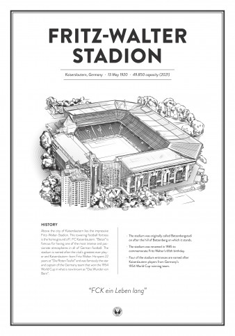 Stadium Posters by Fans Will Know: Kaiserslautern