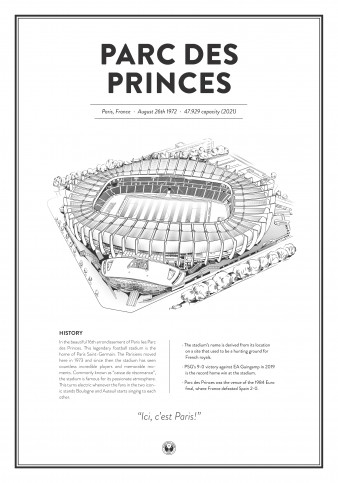 Stadium Posters by Fans Will Know: Paris