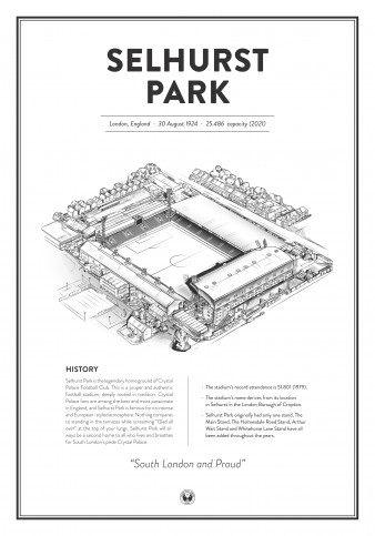 Stadium Posters by Fans Will Know: London (Crystal Palace)