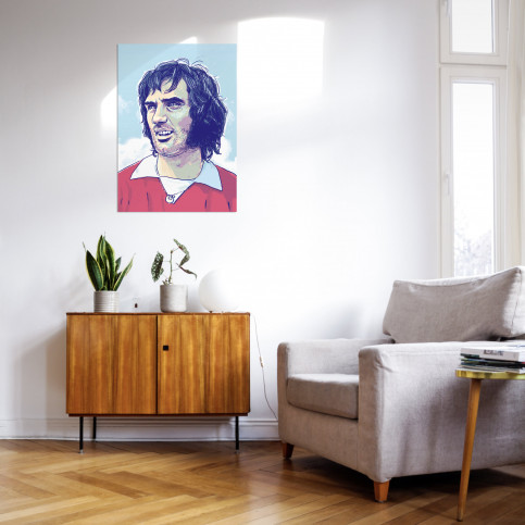 George by Ronny Heimann - Poster - Illustration von George Best