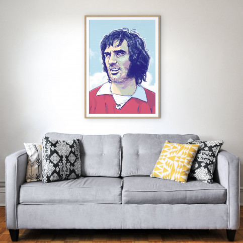George by Ronny Heimann - Poster - Illustration von George Best