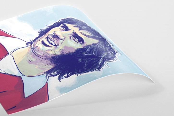 George by Ronny Heimann - Poster - Illustration von George Best