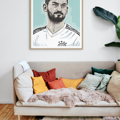 Ilkay by Ronny Heimann - Poster - Illustration aus dem Tschutti Heftli zur WM 2018