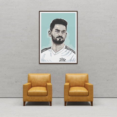 Ilkay by Ronny Heimann - Poster - Illustration aus dem Tschutti Heftli zur WM 2018