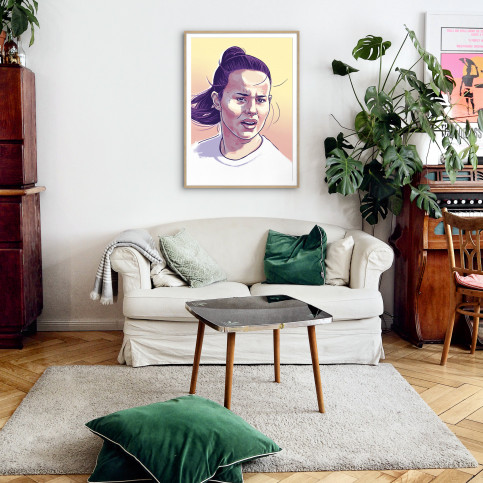 Lena by Ronny Heimann - Poster - Illustration aus dem Tschutti Heftli zur Frauenfußball-EM 2022