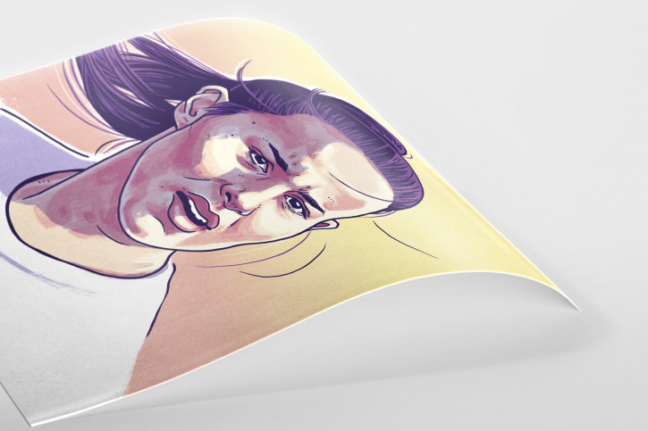Lena by Ronny Heimann - Poster - Illustration aus dem Tschutti Heftli zur Frauenfußball-EM 2022
