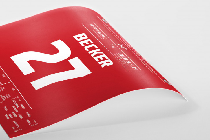 Becker vs. Hertha - Moments Of Fame - Posterserie 11FREUNDE SHOP