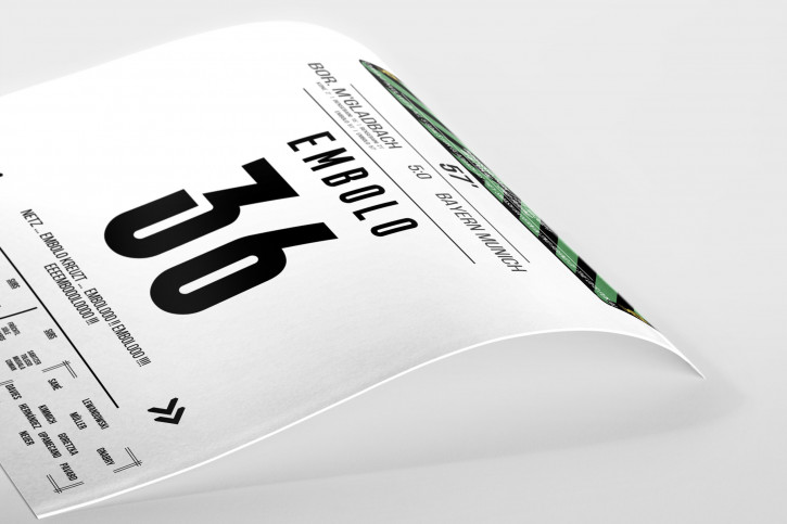 Embolo vs. Bayern - Moments Of Fame - Posterserie 11FREUNDE SHOP