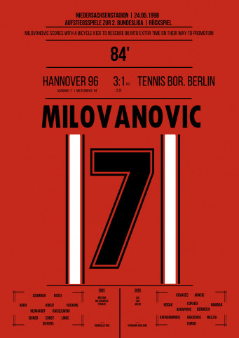 Milovanovic vs. TeBe - Moments Of Fame - Posterserie 11FREUNDE SHOP