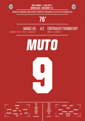 Muto vs. Frankfurt - Moments Of Fame - Posterserie 11FREUNDE SHOP