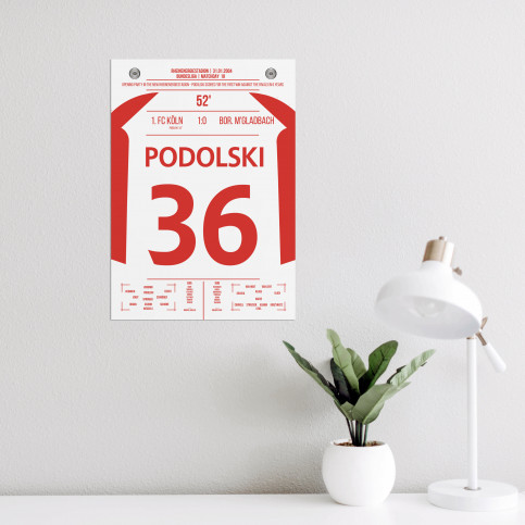 Podolski vs. Gladbach - Moments Of Fame - Posterserie 11FREUNDE SHOP