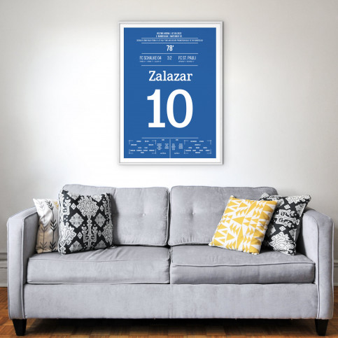 Zalazar vs. St. Pauli - Moments Of Fame - Posterserie 11FREUNDE SHOP