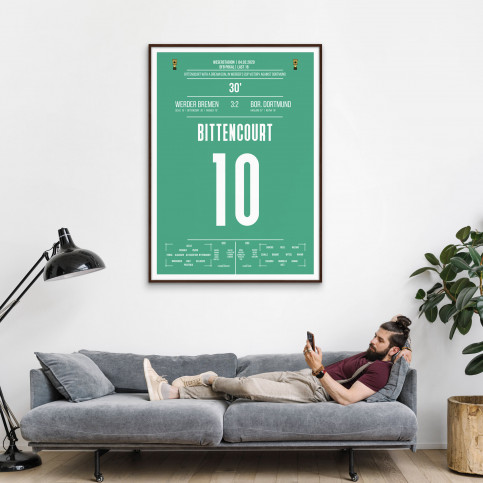 Poster: Leonardo Bittencourt vs. Dortmund - Traumtor für Werder Bremen im DFB Pokal Achtelfinale 2020