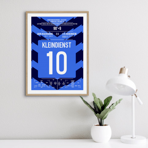 Poster: Tim Kleindienst vs. Regensburg - Siegtreffer für den 1. FC Heidenheim zum Bundesliga-Aufstieg