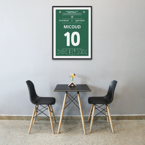 Poster: Johan Micoud vs. München - Schöner Treffer von Werder Bremens Franzosen 2003